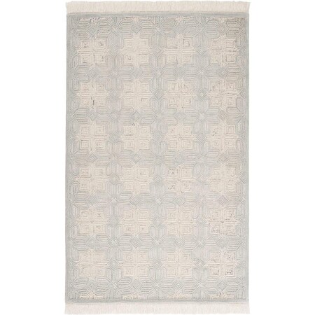 Safavieh 5 x 8 ft. Ikat Global Hand Woven Rectangle Rug Ivory & Light Blue IKT805B-5